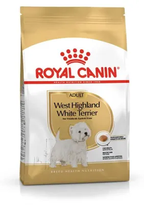 Zdjęcie produktu dla Royal Canin West Highland White Terrier Adult, Dorosły, West Highland White Terrier, Mini (5 - 10 kg), Kukurydza, Drób, 3 kg