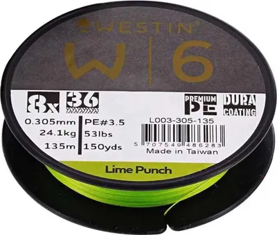 Zdjęcie produktu dla Plecionka wędkarska Westin W6 8 Braid Lime Punch 0,285 mm 135 m 20,1 kg