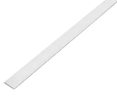 Produktbild von Alberts Flachstange | selbstklebend | Aluminium, kugelgestrahlt silber | 1000 x 20 x 2 mm