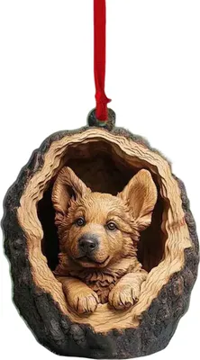 Produktbild von Tier-Weihnachtsornament, 2D-Acryl, Cartoon-Waldtier, Weihnachtsbaum-Hängedekoration für die Feiertage, Heimdekoration