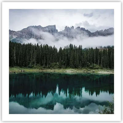 Produktbild von Poster - Poster ohne Rahmen - Landschaft Berge Wolken - 60x60 cm - Wand Bild - Wanddeko - Wandbilder - Kunstposter - Wandposter - Bilder - Kunstdruck - Wanddekoration - Wandbild - P2XAC60x60-4671