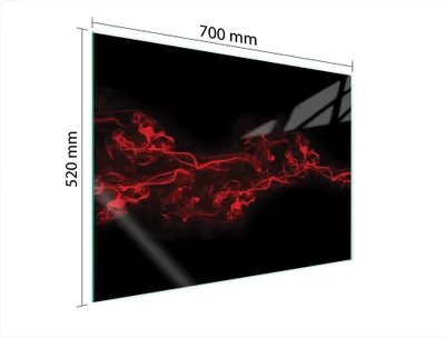 Produktbild von Glasschutzplatte Für Herd 70X52 Schwarz