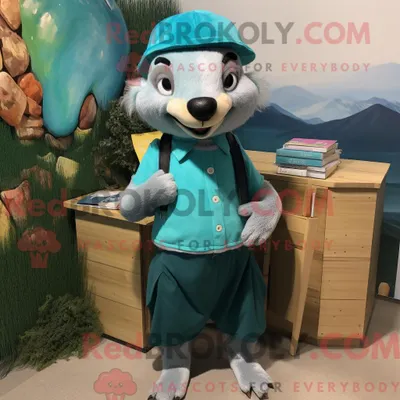 Obrázok produktu pre Maskot spoločnosti REDBROKOLY: šedozelená fretka v sukni a čepici