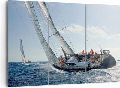 Produktbild von Bild auf Leinwand - Leinwandbild - Segelschiff Meer - 165x110cm - Wand Bild - Wanddeko - Leinwanddruck - Bilder - Kunstdruck - Wanddekoration - Leinwand bilder - Wandkunst - CE165x110-4032