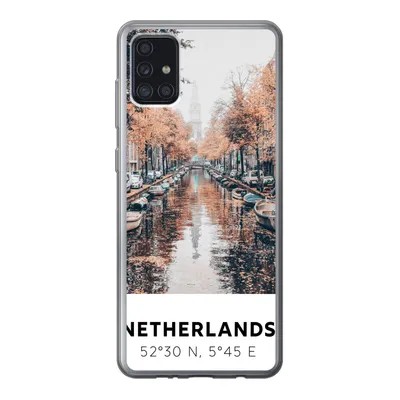 Produktbild von MuchoWow® Handyhülle Schutzhülle Hülle für Samsung Galaxy A52 5G Niederlande - Amsterdam - Gracht - Herbst Silikon Softcase Handy Hülle - Umschlag