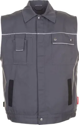 Produktbild von Größe M Herren Planam Canvas 320 Weste grau schwarz Modell 2163