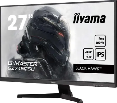 Produktbild von iiyama G-MASTER Black Hawk G2745QSU-B2 - LED-Monitor - Gaming - 68.6 cm (27") - 2560 x 1440 WQHD @ 100 Hz - IPS - 300 cd/m² - 1300:1 - 1 ms - HDMI, DisplayPort - Lautsprecher - Schwarz, Matte