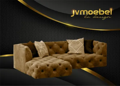 Image de Chesterfield L-Form Ecksofa Couch Design Polster Textil Garnitur Sofa Ecke