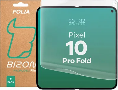 A product shot of a phone screen protector and its packaging.