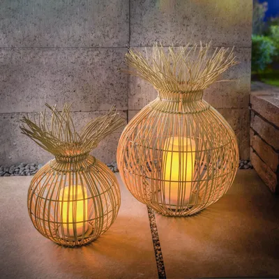 Produktbild von esotec Boho-Windlichter Praya im 2er-Set, solarbetrieben wetterfest IP44 102277