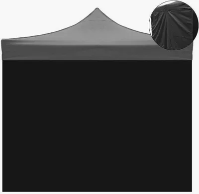 Produktbild von Ersatz-Seitenabdeckung (3 x 2 m, schwarz, wasserdicht) für Faltpavillon