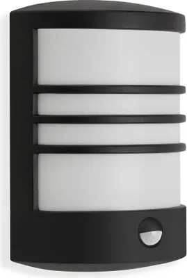 Produktbild von TELEFUNKEN TOLEDO LED Außenwandleuchte, IP44 Spritzwasserschutz, Bewegungsmelder, Dämmerungssensor, Reichweite 10m, schwarz, 24,5 x 18 x 9,5 cm