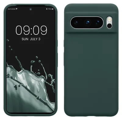 Produktbild von kwmobile Handyhülle für Google Pixel 8 Pro Hülle, für Pixel 8 Pro Case - Hülle Silikon - kabelloses Laden - Blaugrün