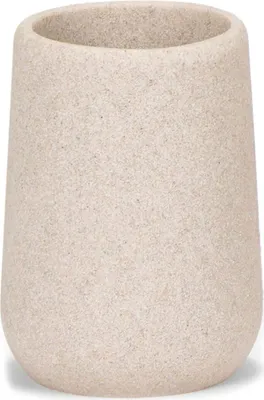 Imagen del producto de Portacepiños de dientes Andrea House, modelo Arenisca (diámetro 7,5 cm x altura 10,5 cm)