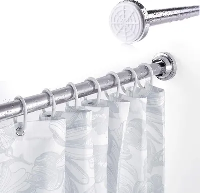 Produktbild von OKWISH Teleskopstange Edelstahl Kein Bohren & Rost Rutschfest Verstellbar Duschvorhangstange Duschstange Ausziehbar Kleiderstange(65-100cm)