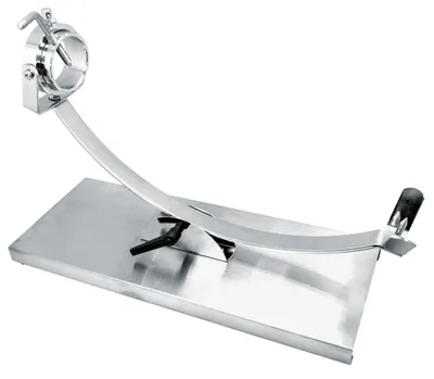Schinkenhalter aus Edelstahl, kippbar, mit drehbarem Kopf