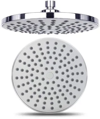 Produktbild von Regendusche Deluxe - Duschkopf - 20 cm - Regendusche - Wassersparender Duschkopf - Hauptduschkopf - Deckenbrause - Rund - Regendusche - Universeller Regendusche - Geeignet für Badezimmer - Silber