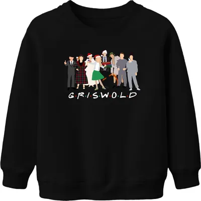 Immagine prodotto di Griswold Natale caos familiare regalo divertente film di culto unisex bambini felpa pullover, nero, 116