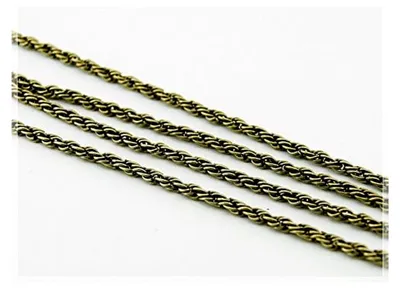 Produktbild von 2 m gedrehte Gliederkette in Vintage Bronze von Vintageparts