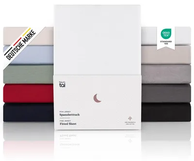 Produktbild von Blumtal Spannbettlaken 270x200 cm Familienbett - 100% Baumwolle - Weiß