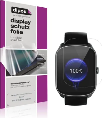 Image de 6x Film de protection d'écran pour Stecei S68 1.95 Smartwatch protecteur clair dipos