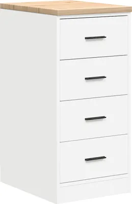 Immagine prodotto di Armadietto da Garage Bianco 40x51x85 cm Legno Massello di Pino