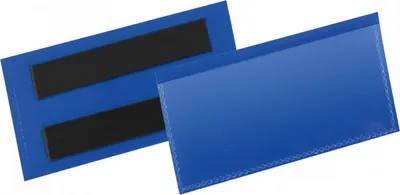 Produktbild von DURABLE Etikettentasche, magnetisch, blau/transparent, 100x38mm, 50/VE
