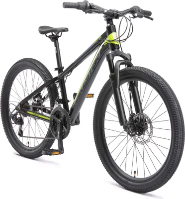 Produktbild von BIKESTAR Kinder Jugend Mountainbike 24 Zoll ab 9 Jahre | 21 Gang Hardtail MTB Sport Scheibenbremse Federgabel | Schwarz Grün