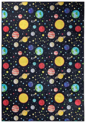 Zdjęcie produktu dla Mazovia Dywan Dziecięcy Kosmos Niskie Runo 160x230 cm do Pokoju Dziecka, Łatwy w Czyszczeniu