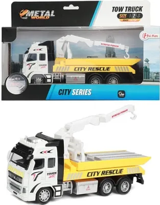 Produktbild von Toi-Toys Ťažné auto kovové Junior 25 X 12 cm žltá/biela/čierna