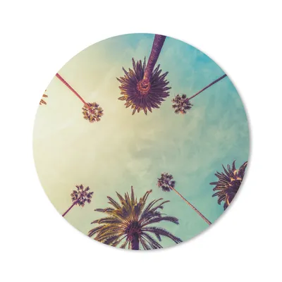 Produktbild von MuchoWow® Mauspad Mousepad Palme - Himmel - Bäume - Sommer - Tropisch 20x20 cm - Mousepads - Maus Mat - Pad - Mausunterlage - Schreibtischmatte