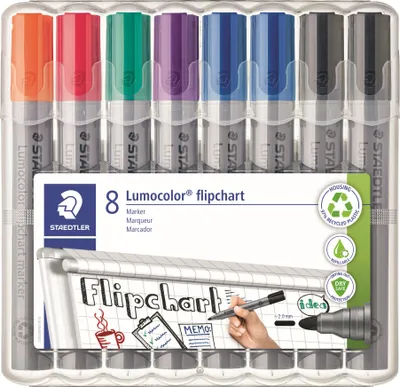 Image de STAEDTLER 356 WP8 X 8 Flipchart-Marker farbsortiert 2,0 mm