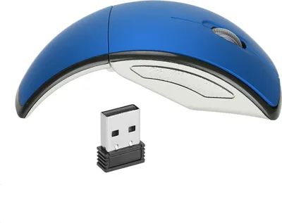 Imagen del producto de Ratón inalámbrico inteligente, delgado, mini y portátil de 2.4G, sin cable, con receptor USB, ideal para oficina, portátil, ordenador y tablet. Color: azul