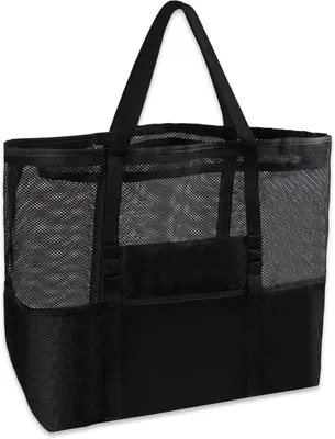 Produktbild von Strandtas Mesh XXL, extra groß, mit Reißverschluss, 1 Stück, für die Freizeit