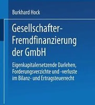 Obrázek produktu pro Gesellschafter-Fremdfinanzierung der GmbH
