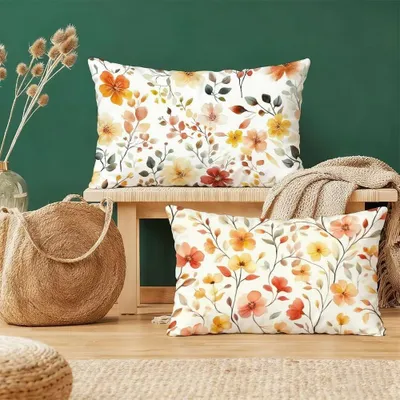 Obrázok produktu pre Sada dvoch zamatových obliečok na vankúše, 40 x 80 cm, oranžová farba