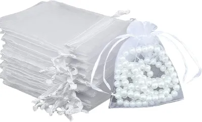 Produktbild von 100 Stück Organzasäckchen 10 x 15 cm für Geschenke und Schmuck