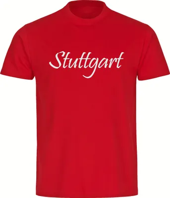 Produktbild von multifanshop Kinder T-Shirt - Stuttgart - Schriftzug, rot, Größe 164