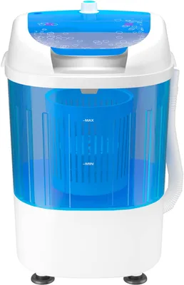 Produktbild von Mini Waschmaschine, Tragbares Waschautomat mit Schleuderfunktion, Reisewaschmaschine mit 2 kg Kapazität, Camping Mobile Waschautomat