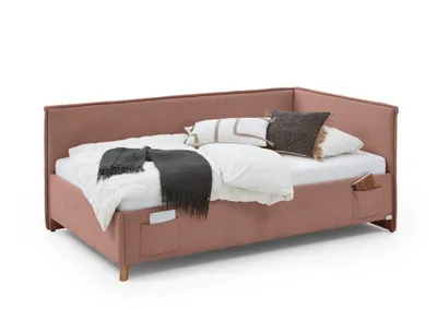 Produktbild von Doppelbett Ollie | Mit Rückenlehne | 140 x 200 cm | Rosa Design