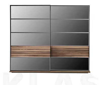 Produktbild von Schwarzer Kleiderschrank Moderne Schlafzimmer Möbel Schrank Holzschrank
