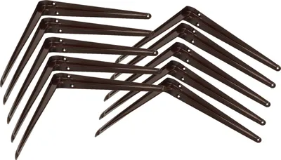 Produktbild von KOTARBAU® 10er Set Regalwinkel 350x300mm Regalträger Regalhalter für Wandmontage Braun