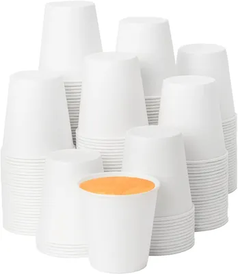 Papierbecher 200 ml, 100 Stück, Einwegbecher, Kaffeebecher