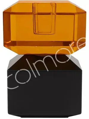 Imagen del producto de Soporte para velas, color naranja/, cristal, dimensiones 6x6x9 cm