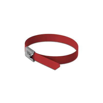 Immagine prodotto di DELOCK Edelstahlkabelbinder L 500 x B 7,9 mm rot 10 Stück