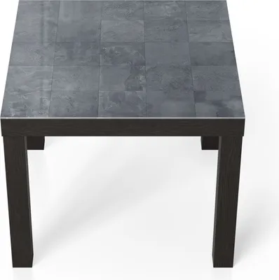 Produktbild von DEQORI Couchtisch 55x55 cm Schwarz 'Natursteinfliesen' Glas Beistelltisch