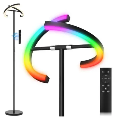 Productafbeelding van SIBRILLE RGB staande lamp, 20W LED, dimbaar, moderne plafondlamp, 1300lm, 3000K-6000K, met afstandsbediening, geschikt voor woonkamer, slaapkamer, kantoor