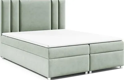 Produktbild von Best for Home Boxspringbett mit Bettkasten Trinity K-8 Bonellfederkern inkl. Topper, mit Lieferung, Aufbau & Entsorgung 180x200-Mintgrün