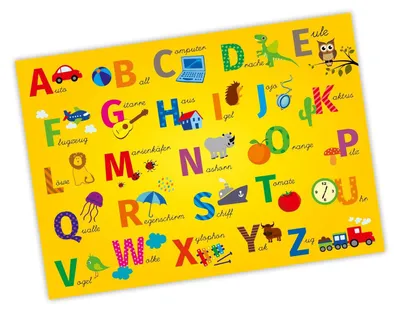Produktbild von Kinder Lernposter ABC - Größe: DIN A3 - 420 x 297 mm