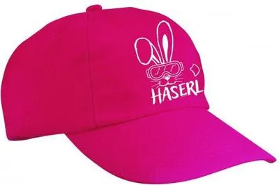 Produktbild von Baseballcap mit Textildruck - Ski Haserl - 52030 Pink
